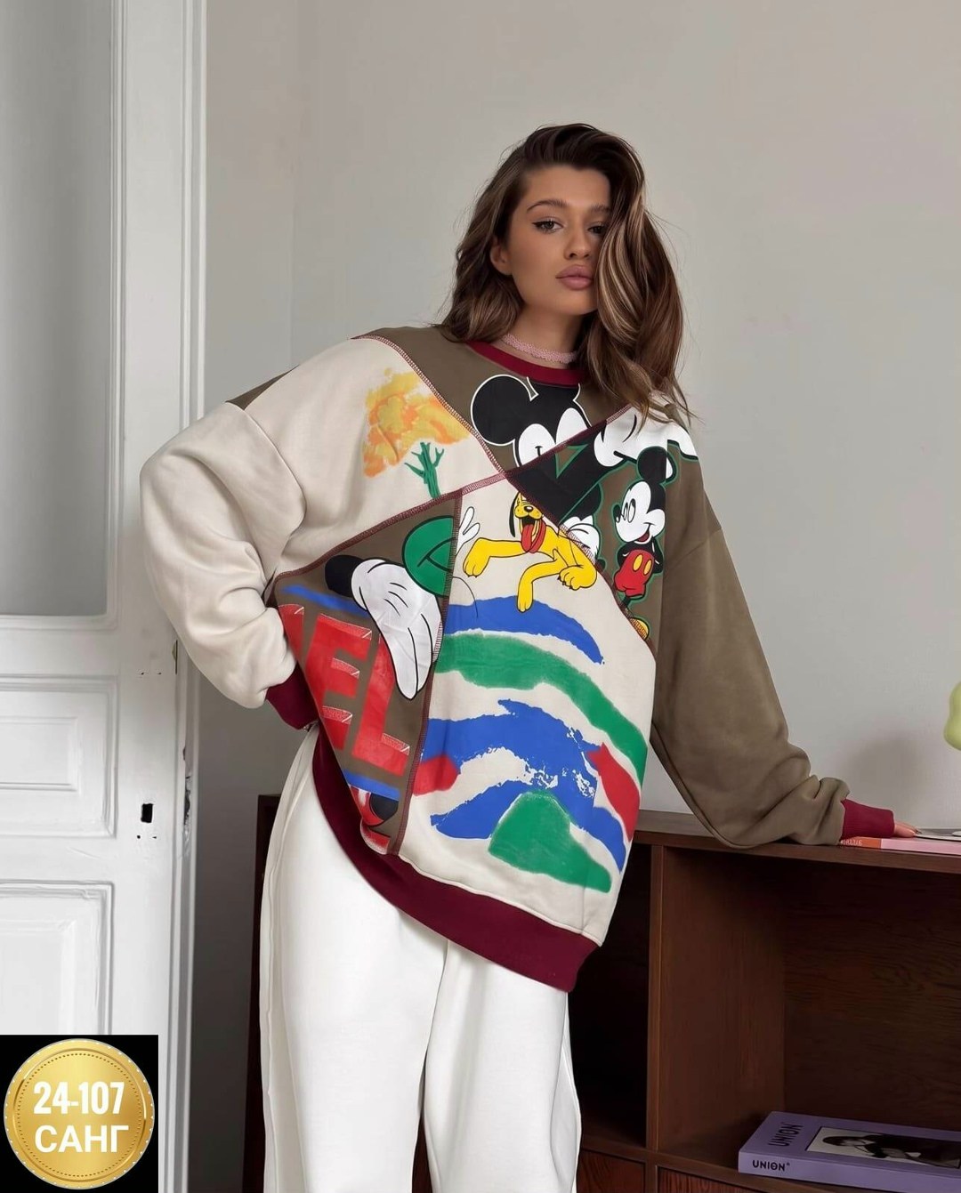 свитшот на флисе,женская толстовка,худи женское хлопок korea likisha fashion,костюм с принтом,cвитшот оверсайз