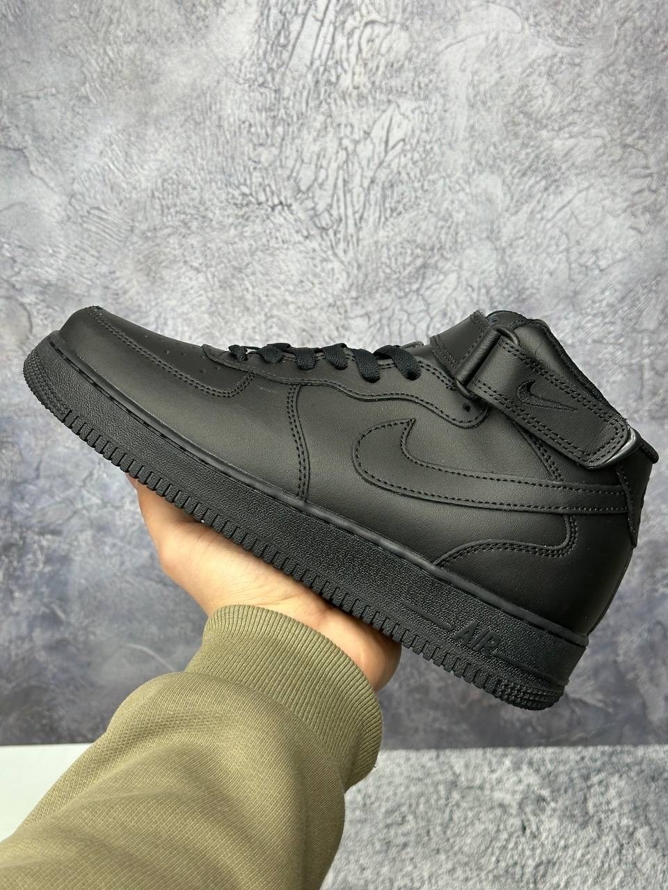 nike air force 1 mid "black",nike air force 1 mid,кроссовки nike air force 1 mid "black",кроссовки nike air force 1 mid '07 black leather,кроссовки nike air force 1 mid