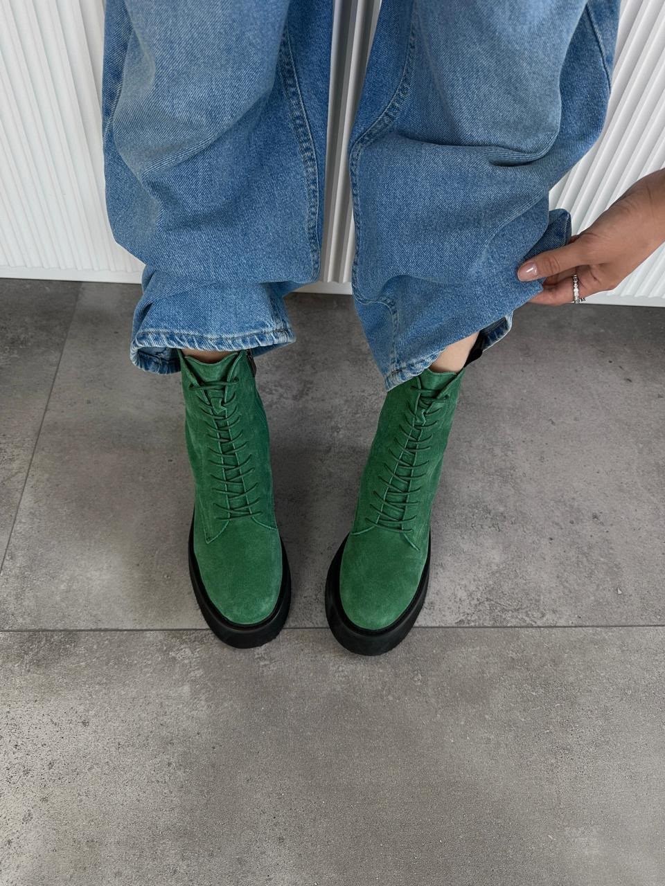,женские повседневные ботинки из натуральной замши зелёный mixshoes-women,женские повседневные ботинки из натуральной замши зелёный,замшевые ботинки,зеленые ботинки