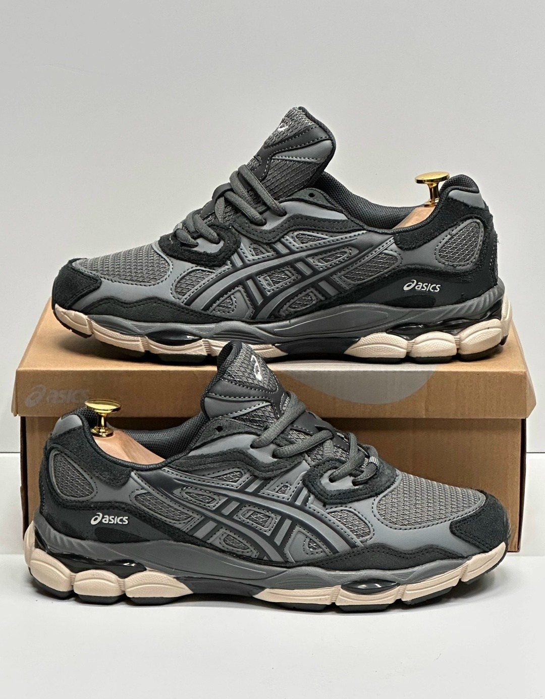 мужские кроссовки asics,кроссовки asics gel-nyc,кроссовки asics,кроссовки asics gel,спортивные кроссовки asics gel nyc asics цвет серый черный