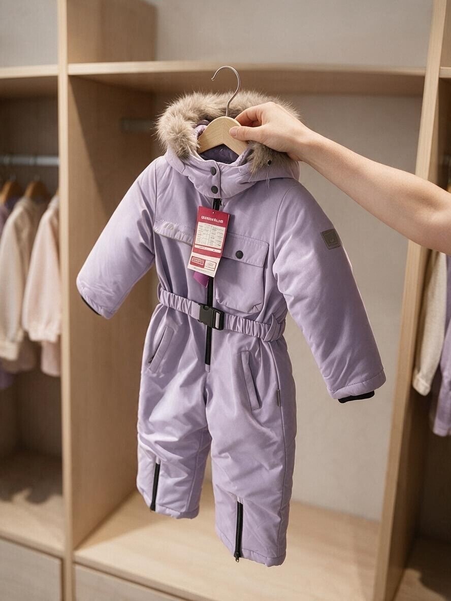 детский зимний комбинезон,комбинезон зимний pogokids pg88249-8 сиреневый,комбинезон детский pogokids pg88249 сиреневый,зимний комбинезон для девочки,комбинезон зимний