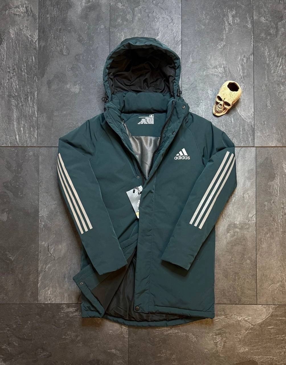 мужская зимняя куртка adidas,куртка зимняя мужская adidas арт. 12241453,куртка зима от фирмы adidas,зимняя куртка парка adidas,куртка adidas зимняя удлиненная