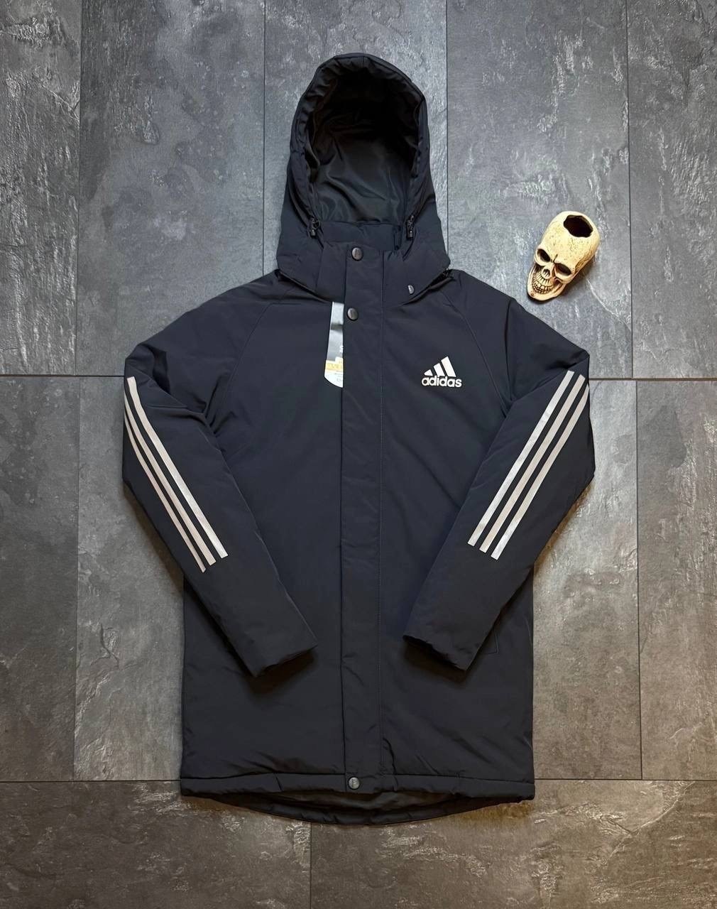 мужская зимняя куртка adidas,куртка зимняя мужская adidas арт. 12241453,куртка зима от фирмы adidas,зимняя куртка парка adidas,куртка adidas зимняя удлиненная