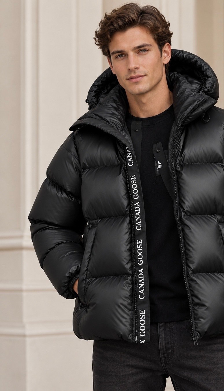 пуховик crofton canada goose,пуховик crofton с капюшоном canada goose черный,пуховик canada goose,куртка пуховик,пуховик