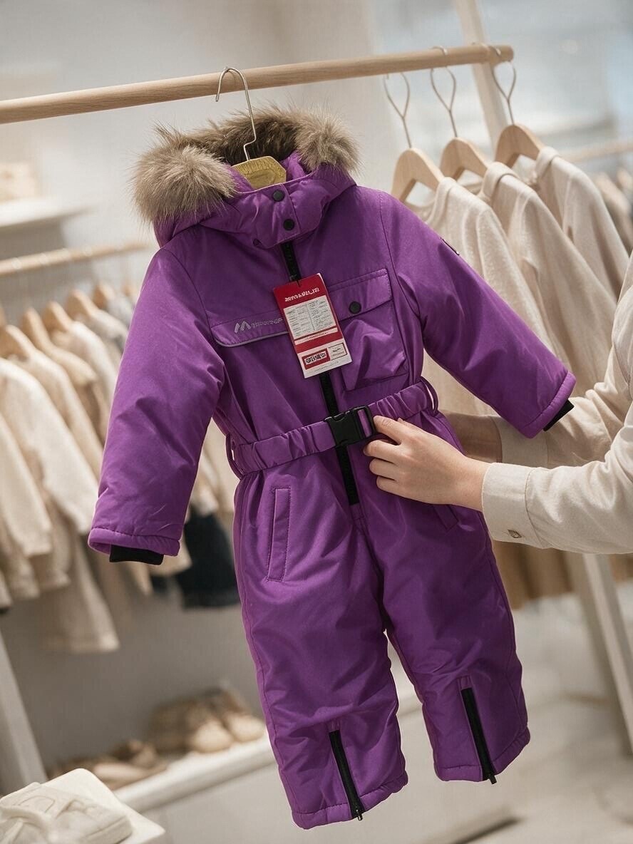 детский зимний комбинезон,комбинезон зимний pogokids pg88249-8 сиреневый,комбинезон детский pogokids pg88249 сиреневый,зимний комбинезон для девочки,комбинезон зимний