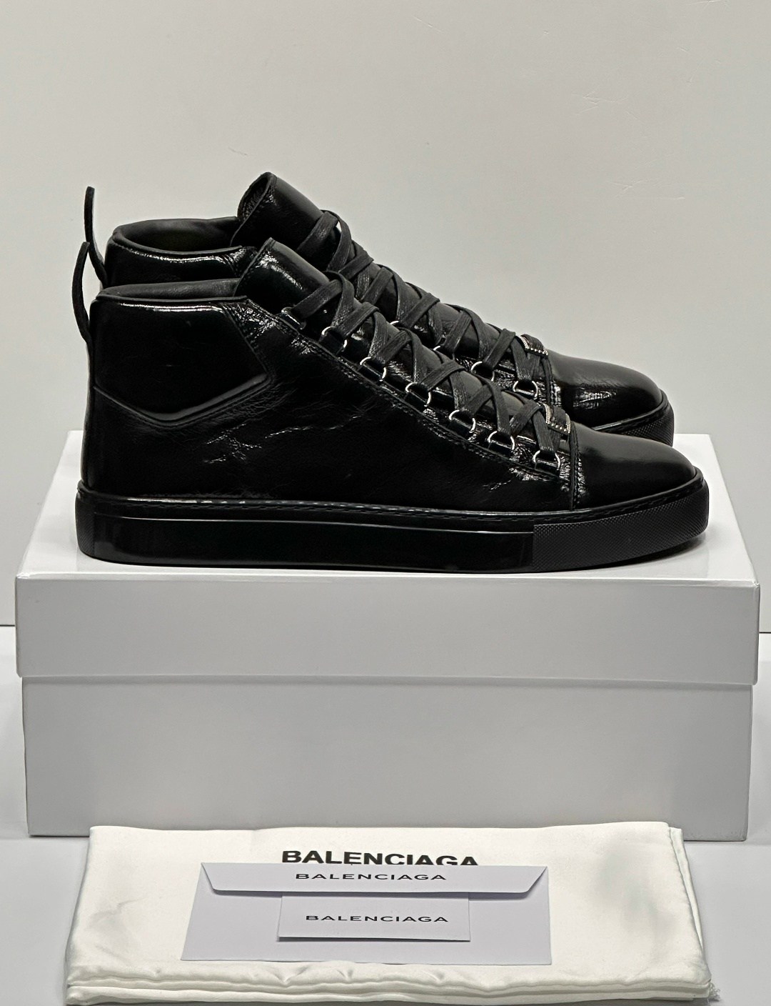 баленсиага ,,balenciaga arena high top sneakers black size 44,balenciaga ,balenciaga arena black