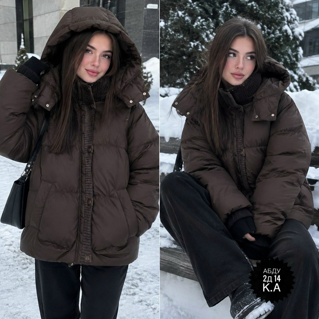 куртка женская vitacci cla143-04 коричневая 48-50 ru,женская куртка,женская зимняя куртка,куртка,женская демисезонная куртка
