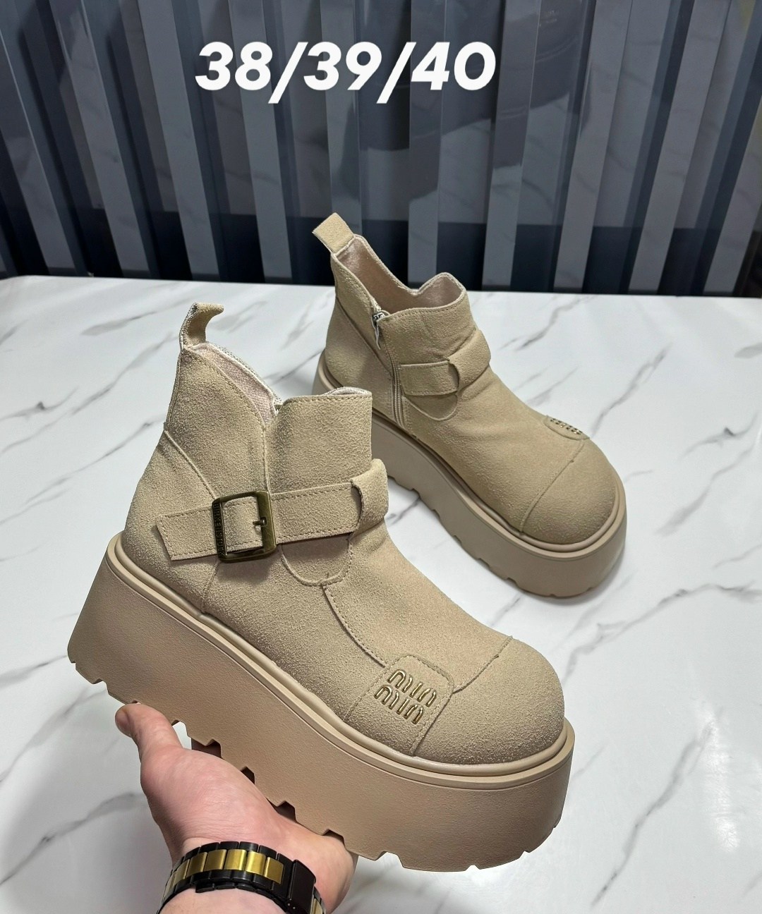 ботинки miu miu женские 36-40,ботинки замшевые на платформе,ботинки замш,женские ботинки,