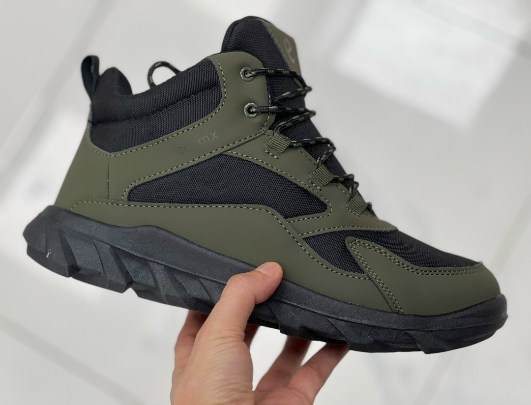 кроссовки ecco lifestyle shoes men high-top серый/черный,мужской кроссовки,кроссовки ecco мужские зимние,кроссовки теплые,кроссовки