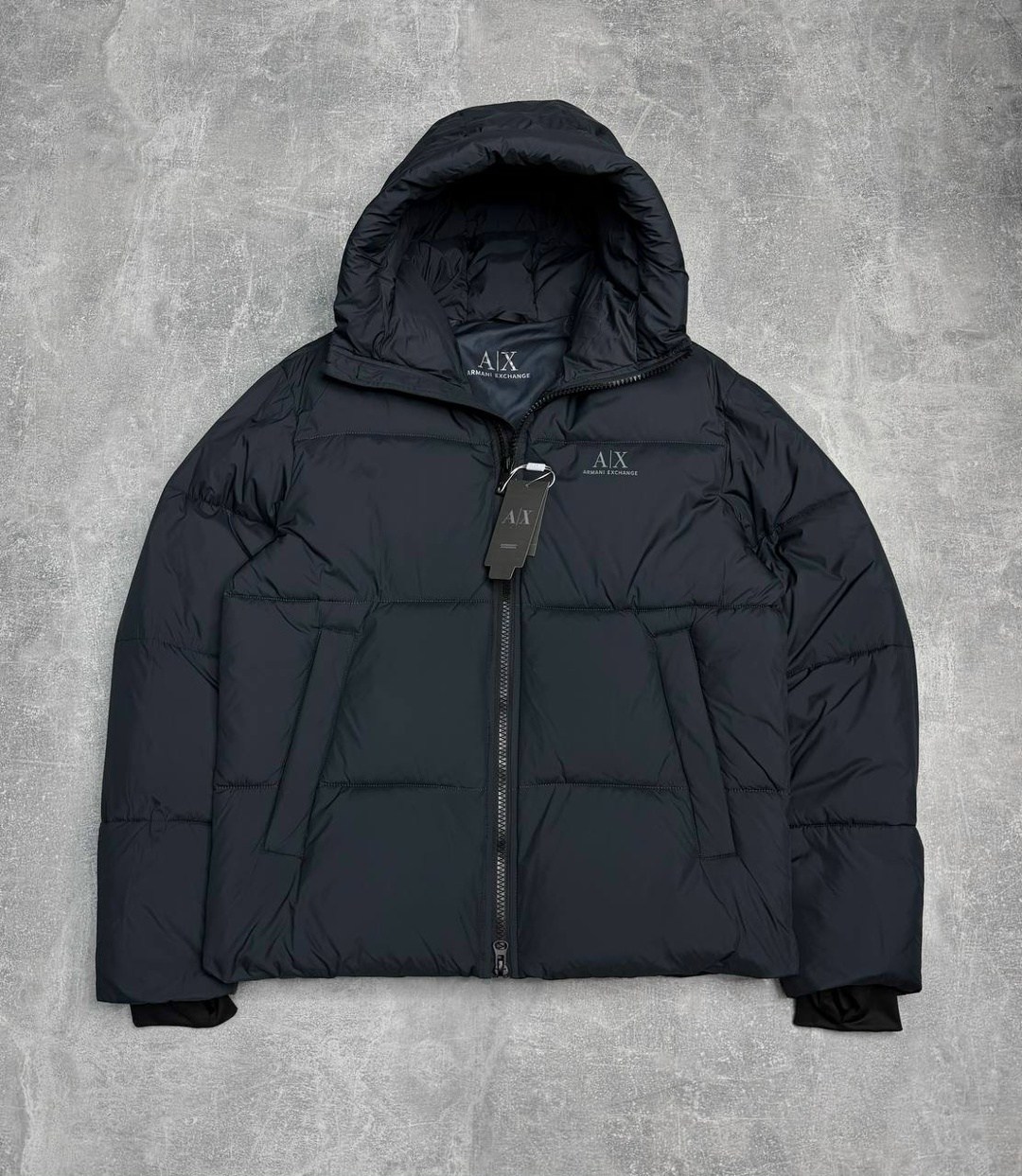 куртка armani,куртка утепленная armani exchange,черный пуховик a x armani exchange,мужская зимняя куртка,зимняя куртка armani