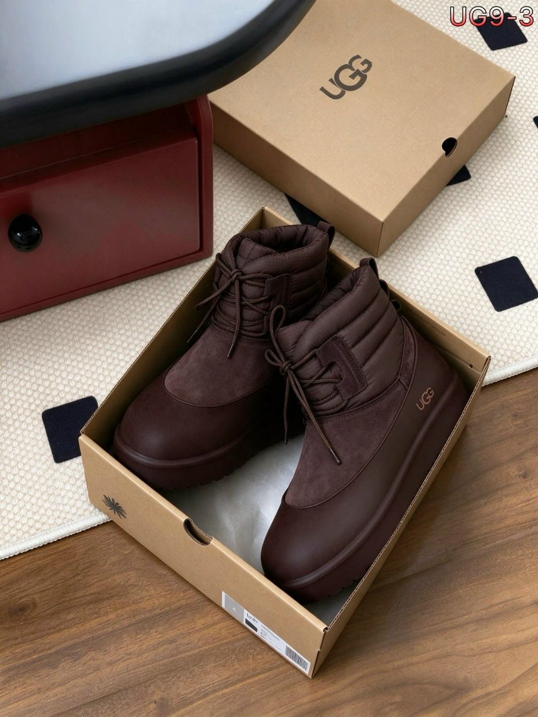 ,угги зимние на резиновой подошве,ugg classic mini lace up weather boot black,ботинки ugg classic, женская