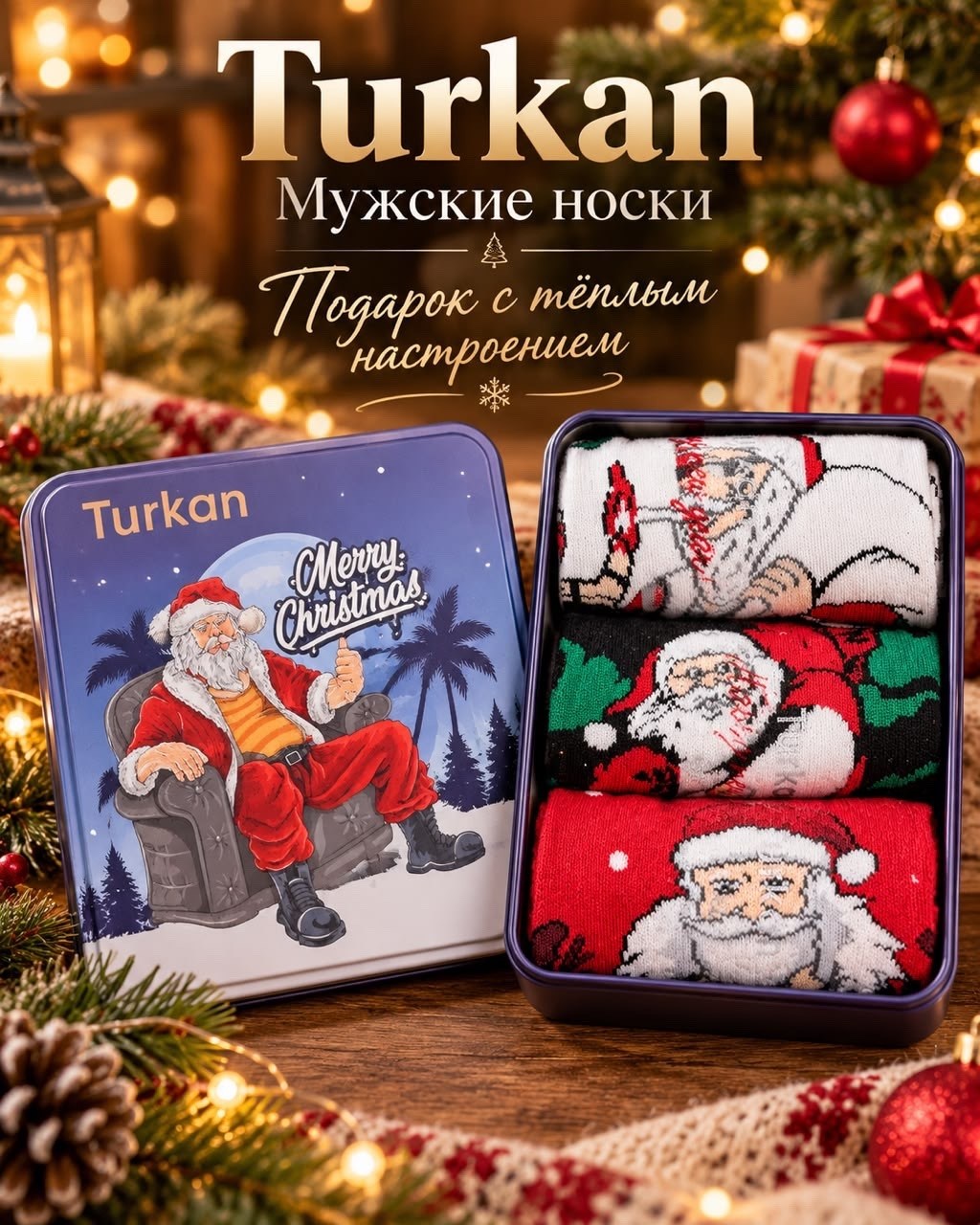 новогодние носки (3 пары) в подарочной коробке turkan,подарочный набор новогодние носки 3 пары,новогодние носки подарочный набор 3 пары turkan,носки новогодние 3 пары в подарочной упаковке turkan,носк