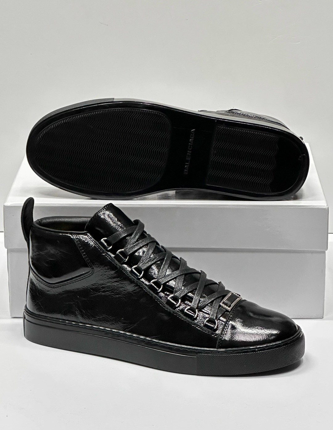 баленсиага ,,balenciaga arena high top sneakers black size 44,balenciaga ,balenciaga arena black