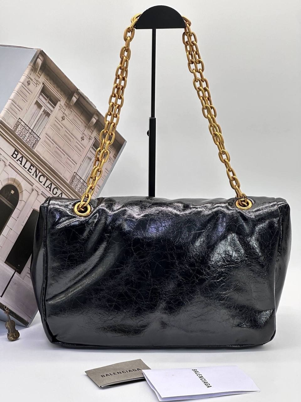 черная маленькая сумка-цепочка monaco balenciaga,сумка balenciaga,balenciaga черная кожаная сумка через плечо,сумка баленсиага,сумка женская balenciaga