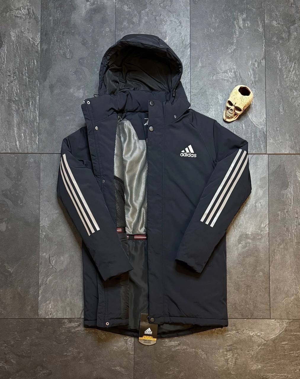 мужская зимняя куртка adidas,куртка зимняя мужская adidas арт. 12241453,куртка зима от фирмы adidas,зимняя куртка парка adidas,куртка adidas зимняя удлиненная