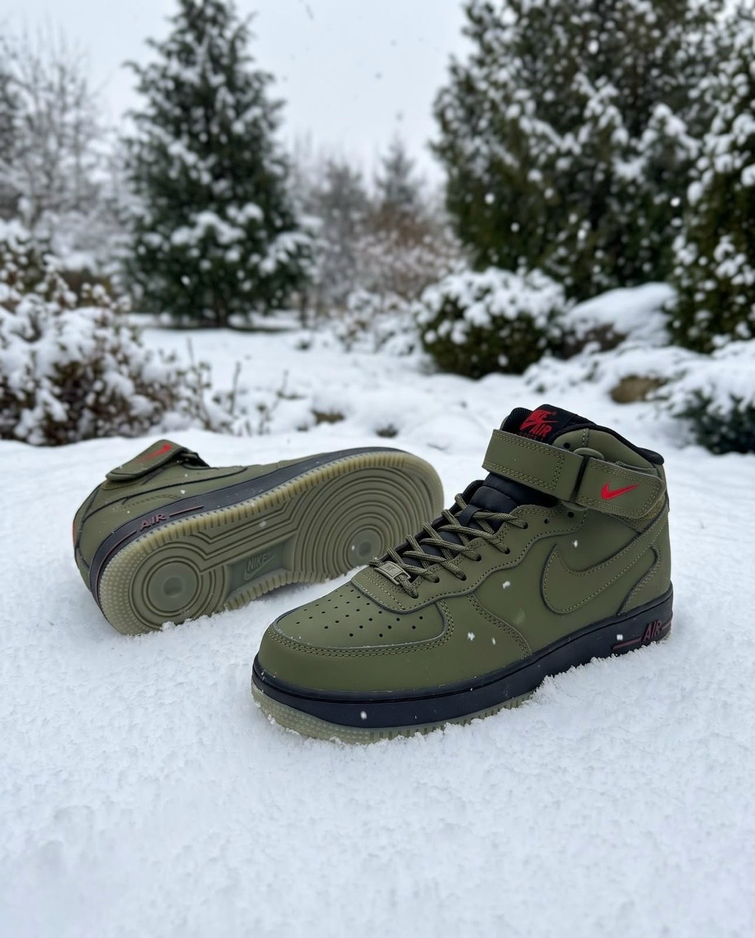 зимние кроссовки nike air force 1 mid,кроссовки nike air force зимние,зимние кроссовки nike air force 1,зимние кроссовки nike air force mid olive/black,nike air force 1 mid