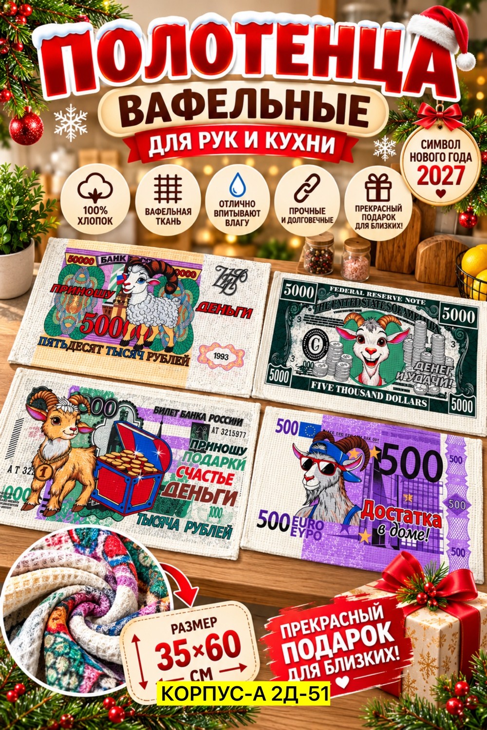 набор вафельные полотенца,полотенца кухонные вафельные наборы,вафельное кухонное полотенце,полотенца кухонные новогодние,вафельное полотенце