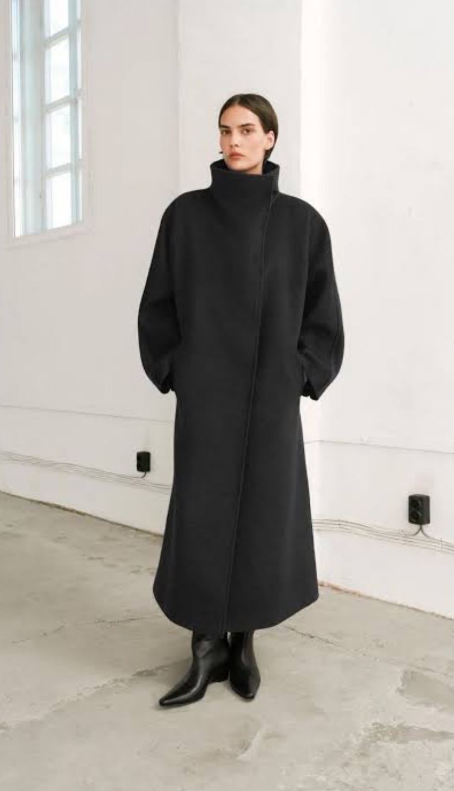 длинное пальто с воротником-стойкой шоколадного цвета asos design,пальто оверсайз,стильное пальто,длинное пальто,пальто