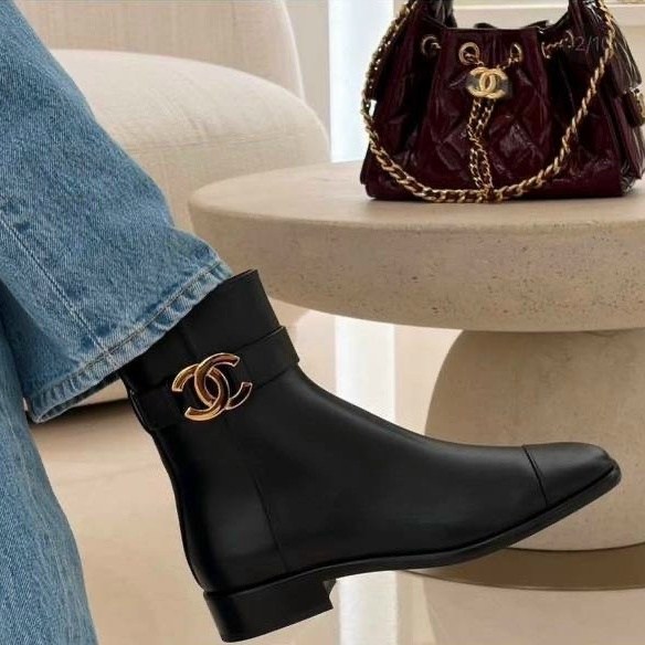 ботинки женские chanel,полусапоги,сапоги шанель,сапоги женские,сапоги chanel