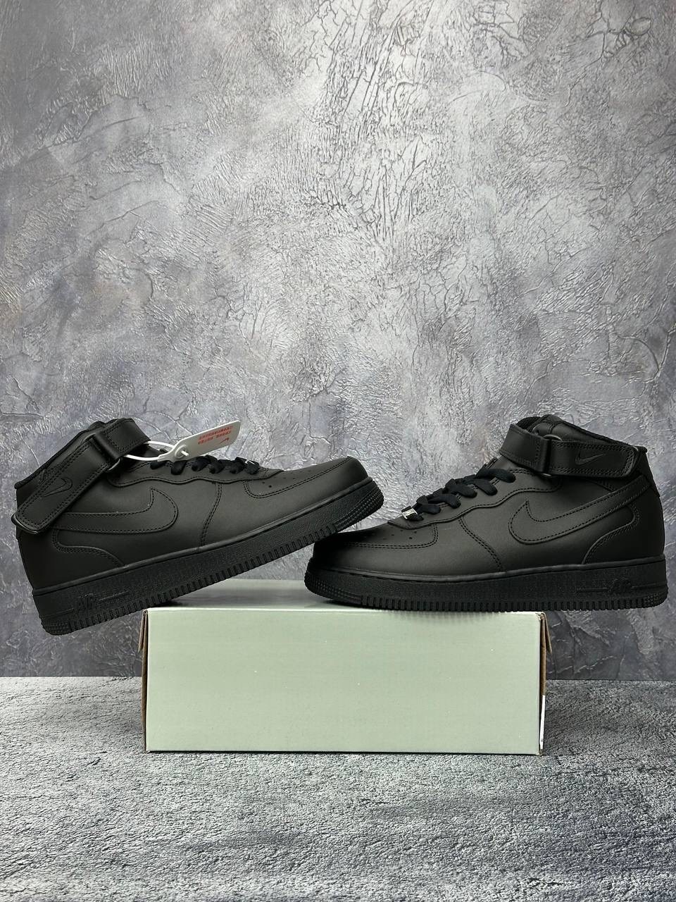nike air force 1 mid "black",nike air force 1 mid,кроссовки nike air force 1 mid "black",кроссовки nike air force 1 mid '07 black leather,кроссовки nike air force 1 mid