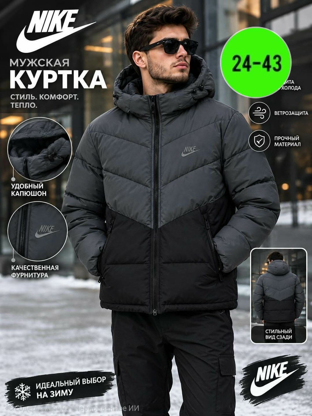зимняя куртка nike,мужская зимняя двухсторонняя куртка nike,куртка мужская nike sportswear storm-fit windrunner dx2040-011,куртка мужская зимняя nike,пуховик мужской nike
