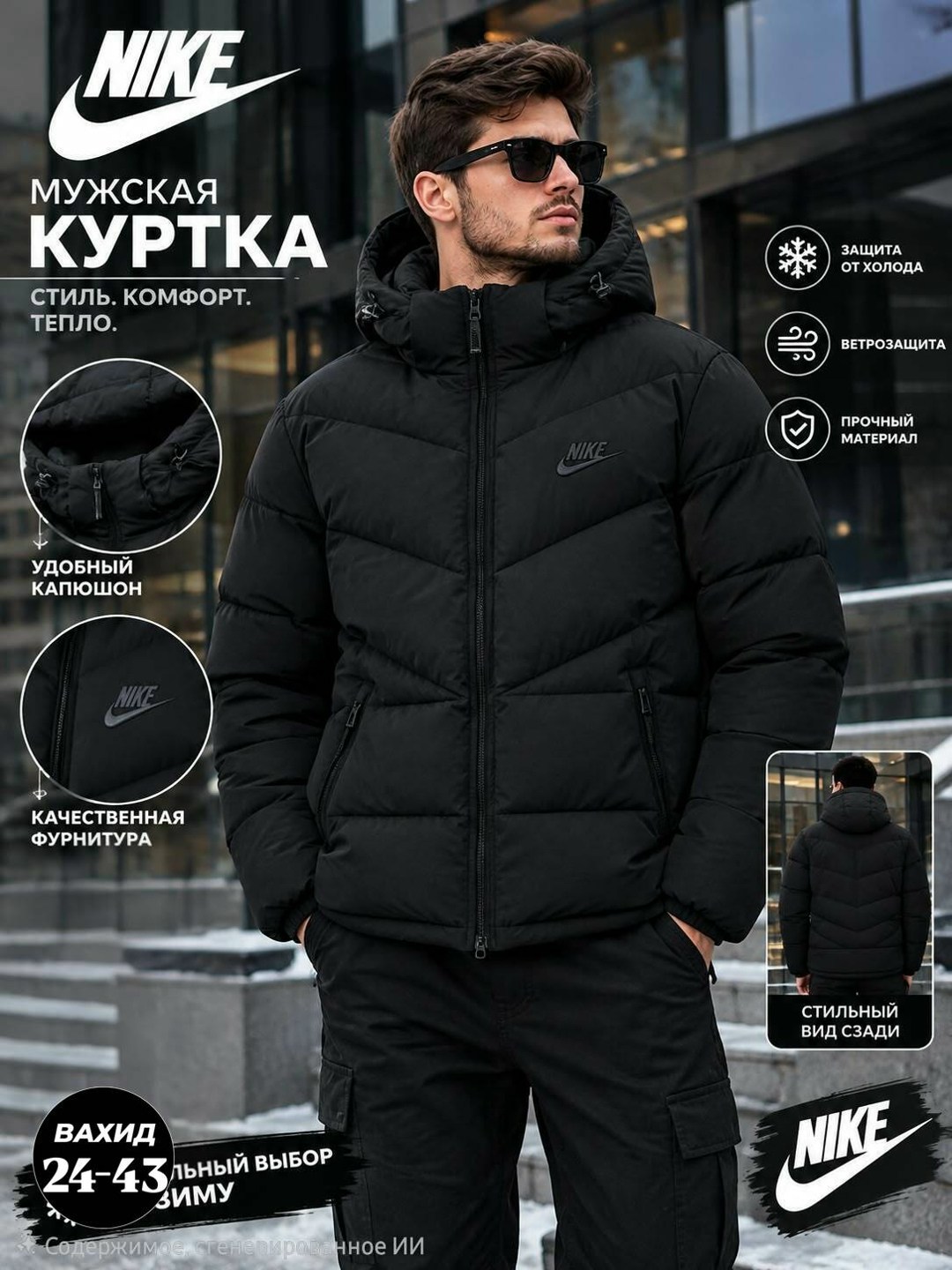 зимняя куртка nike,мужская зимняя двухсторонняя куртка nike,куртка мужская зимняя nike,куртка мужская nike sportswear storm-fit windrunner dx2040-011,пуховик мужской nike
