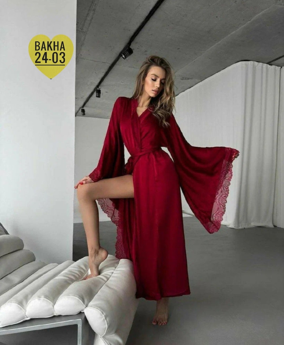 халат с длинными рукавами,атласный халат,халат атласный женский,шелковый халат,халат с кружевом