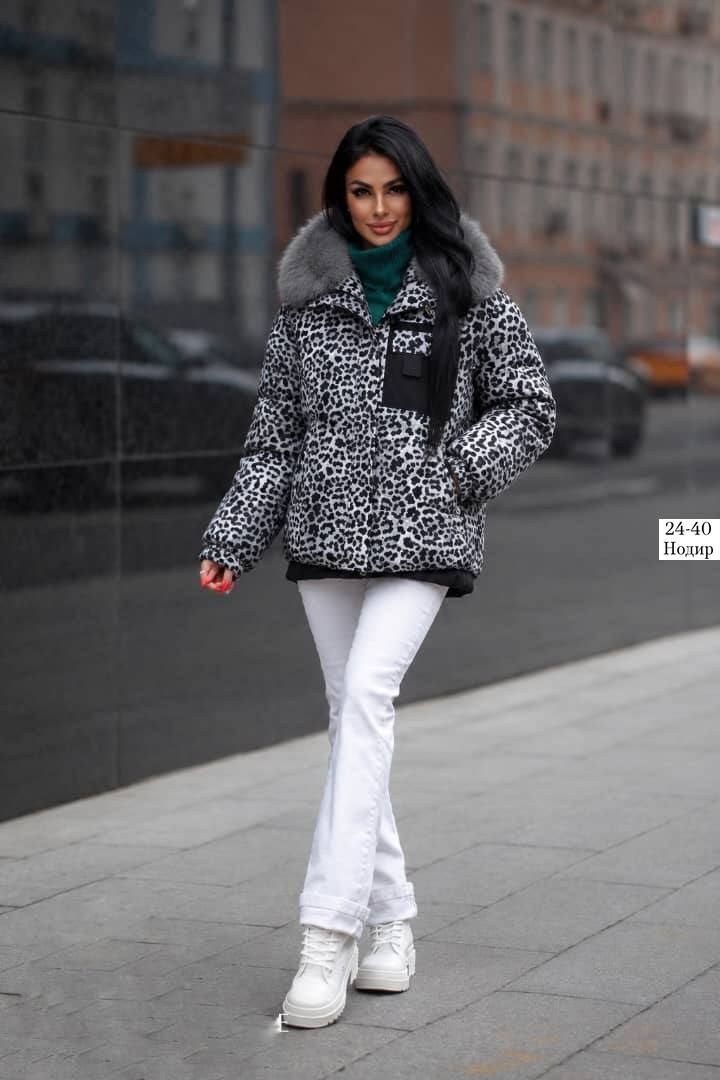пуховик зимний короткий с капюшоном ve marie,куртка женская,женские пуховики,зимняя куртка женская,леопардовая куртка пуховик от бренда annymar
