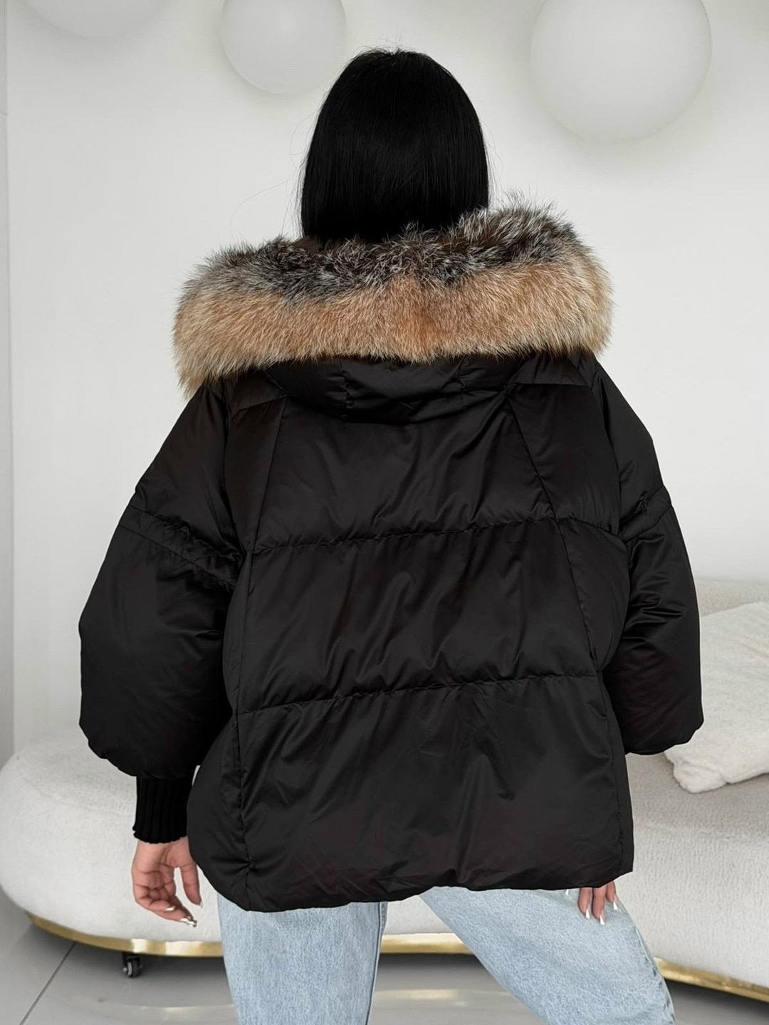 куртка - пуховик с мехом чернобурки city furs,пуховики с мехом,пуховик женский,куртка с мехом,пуховик