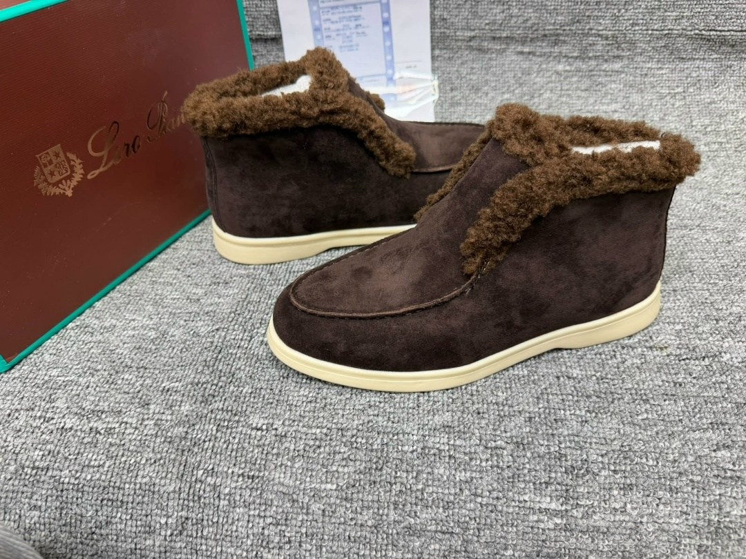 лоферы loro piana,ботинки loro piana,loro piana лоферы мужские,,замшевые серые ботинки на меху loro piana open walk
