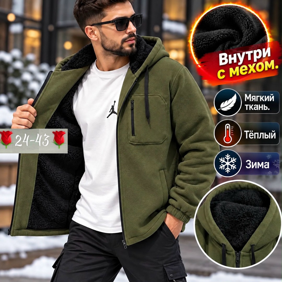 толстовка флисовая,толстовка утепленная с капюшоном на меху,толстовка мужская,кофта флисовая,куртка толстовка