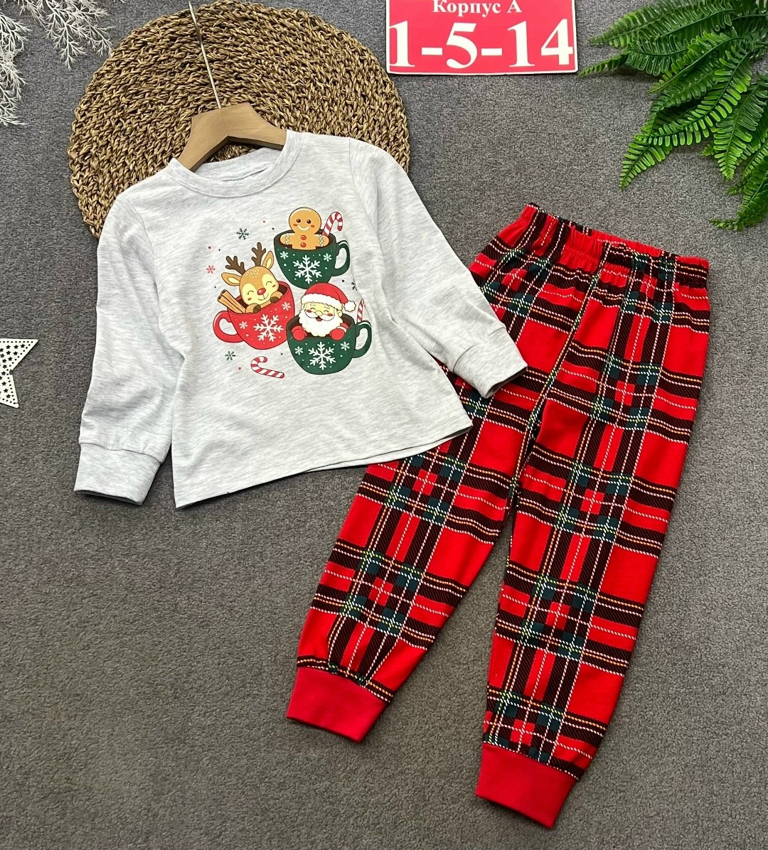happy fox детская новогодняя пижама,детская новогодняя пижама happyfox,пижама новогодняя детская,новогодняя пижама,пижама со штанами детская новогодняя хлопок happyfox