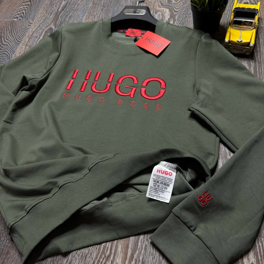 зеленый свитшот,свитшот hugo boss,свитшот мужская,свитшот толстовка,стильный свитшот