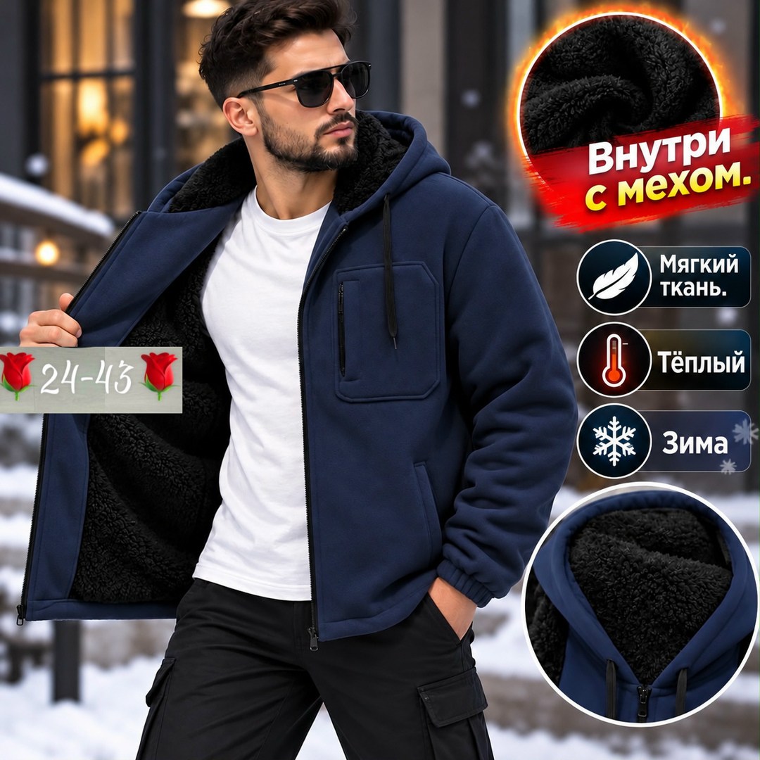 толстовка флисовая,толстовка утепленная с капюшоном на меху,толстовка мужская,кофта флисовая,куртка толстовка