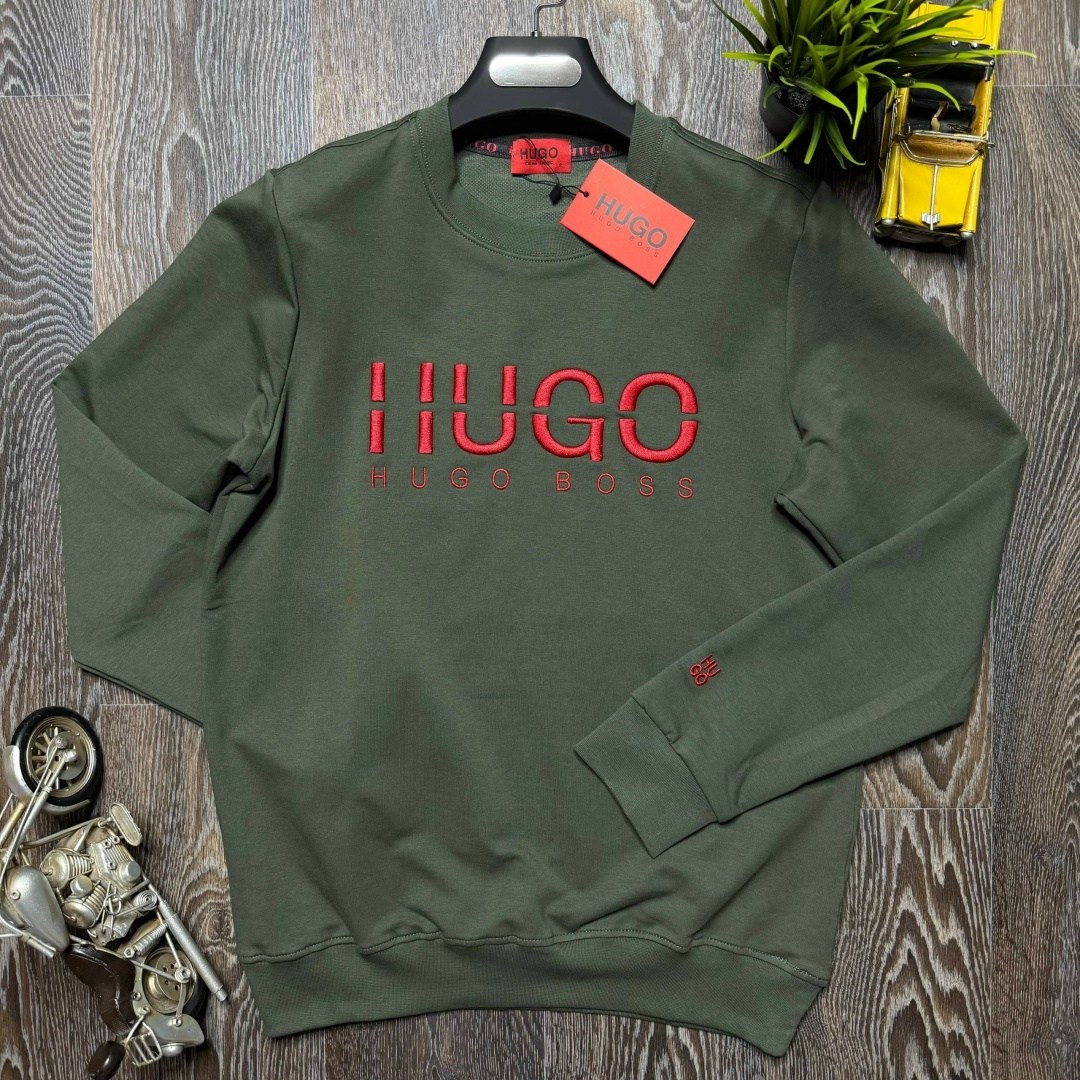 зеленый свитшот,свитшот hugo boss,свитшот мужская,свитшот толстовка,стильный свитшот