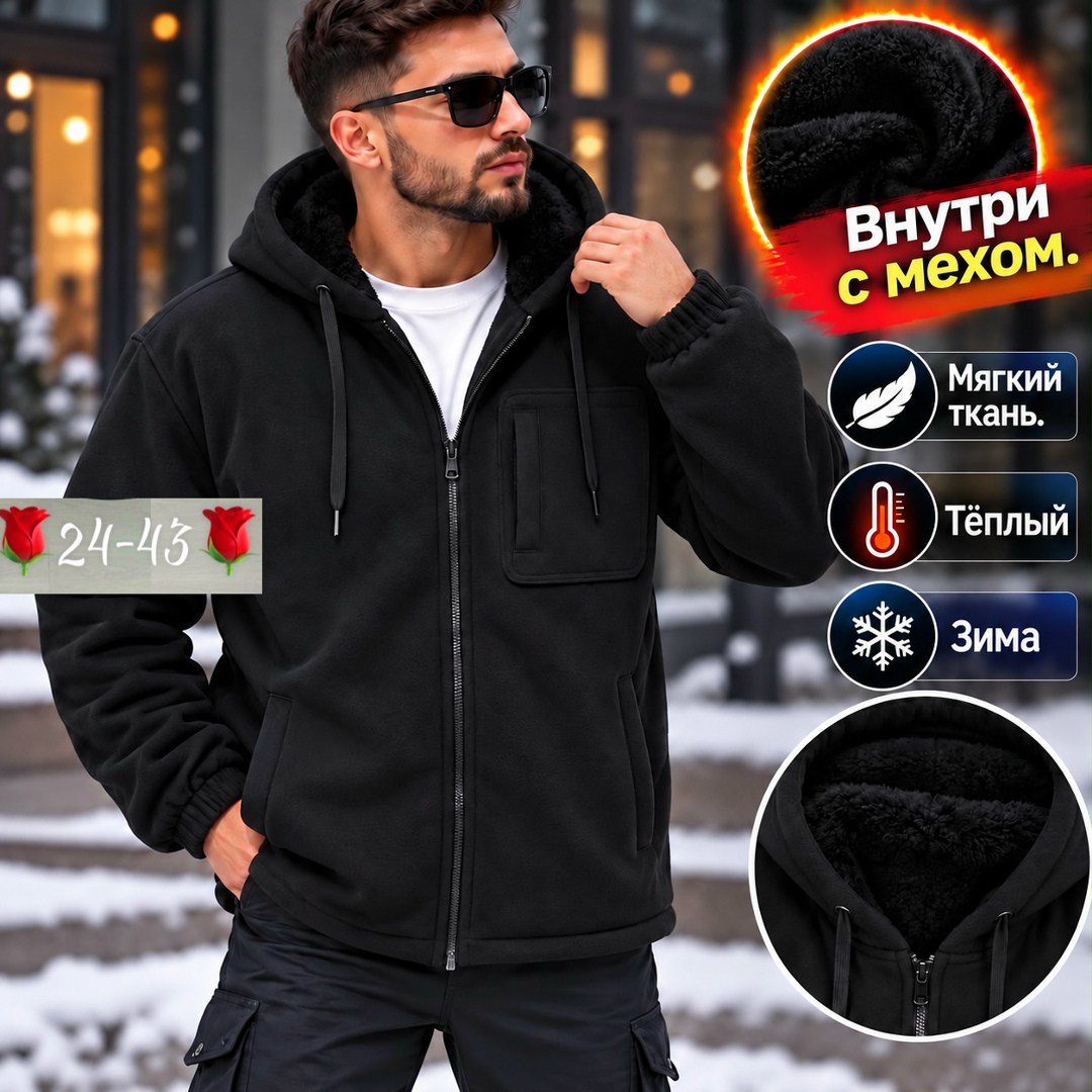 толстовка флисовая,толстовка утепленная с капюшоном на меху,толстовка мужская,кофта флисовая,куртка толстовка