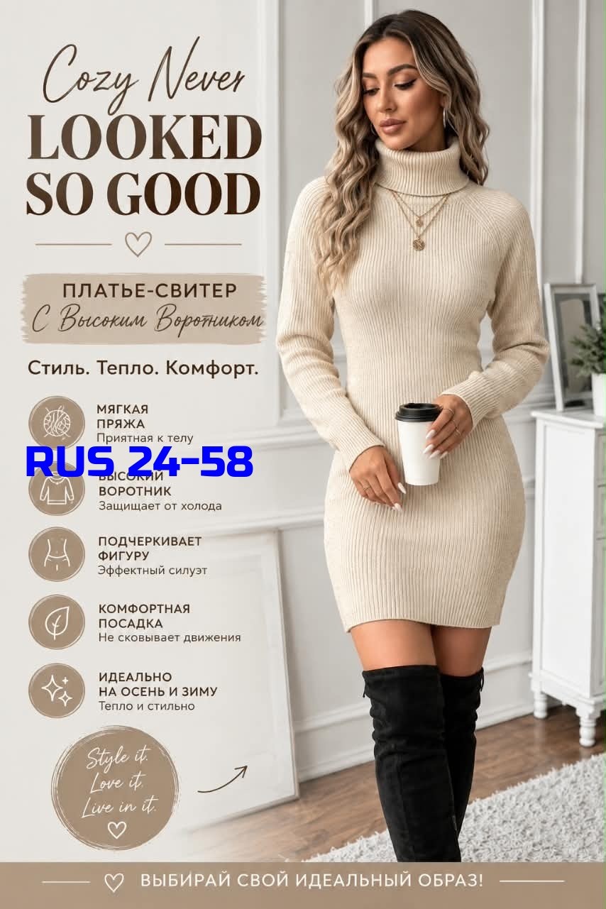 платье вязаное,платье свитер,вязаное платье-свитер,женское вязаное платье,теплое платье