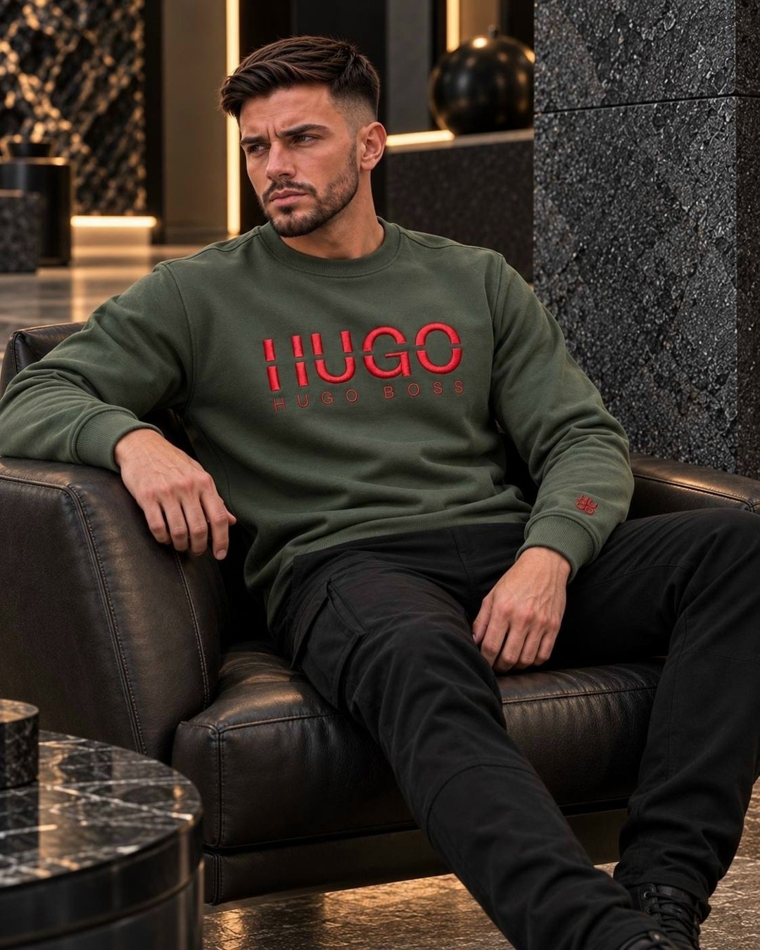 зеленый свитшот,свитшот hugo boss,свитшот мужская,свитшот толстовка,стильный свитшот