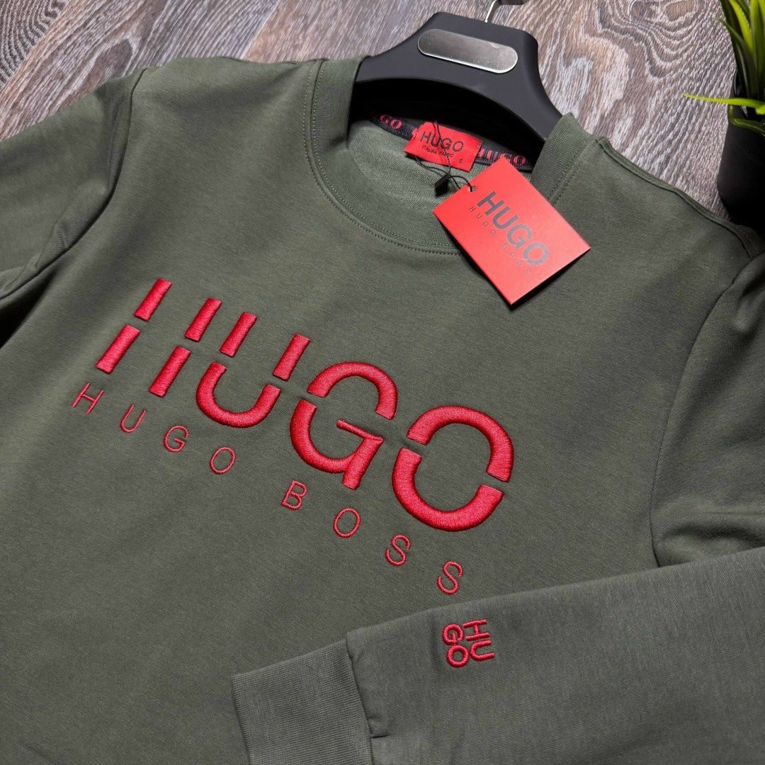 зеленый свитшот,свитшот hugo boss,свитшот мужская,свитшот толстовка,стильный свитшот
