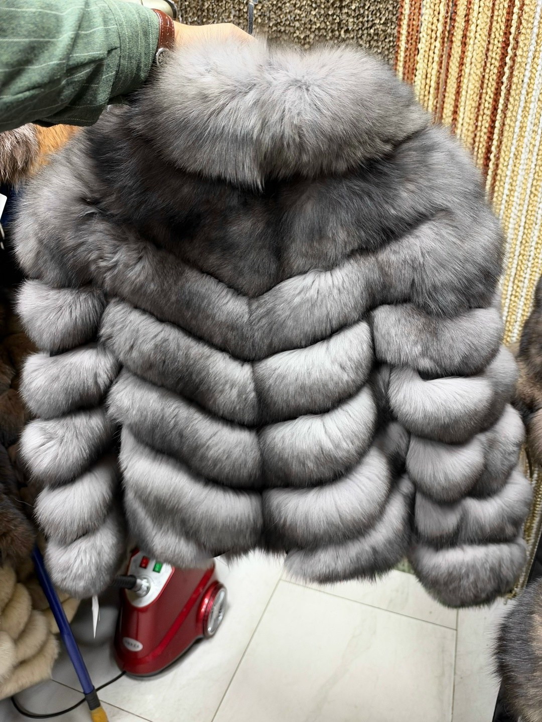 женская шуба из натурального лисьего меха,женская теплая шуба из натурального лисьего меха,женская шуба из лисьего меха,шуба из песца,женская шуба из лисьего меха lanshitina xxl