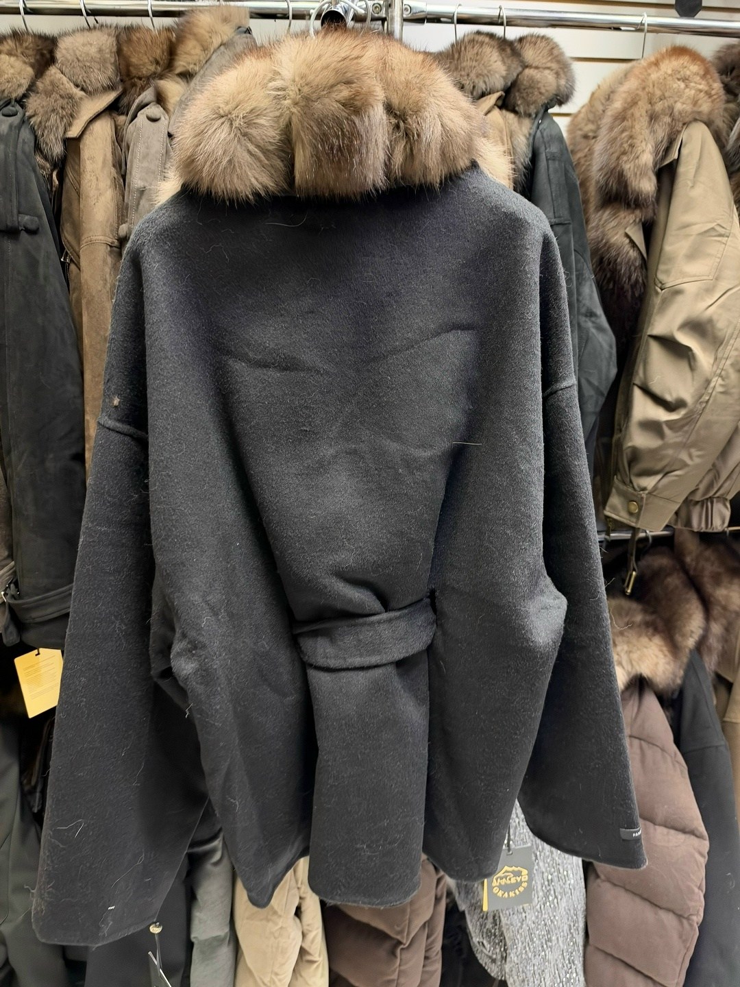 пальто с мехом,пальто шерстяное с мехом соболя stone,пальто шерстяное с мехом соболя stone yana kraft brand,пальто соболь,меховое пальто