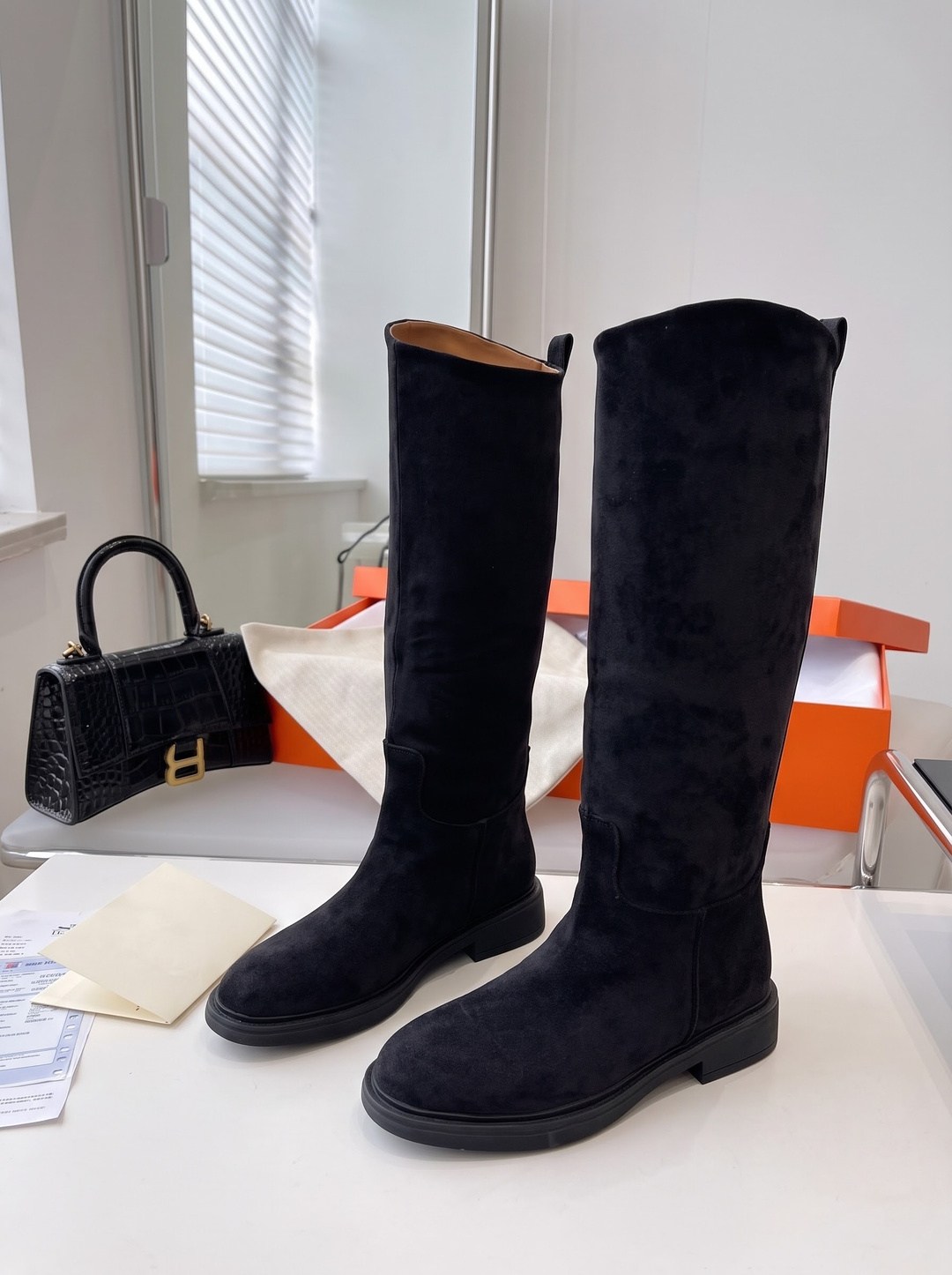 замшевые сапоги,сапоги hermes,сапоги женские hermes,сапоги эрмес женские,сапоги женские черные