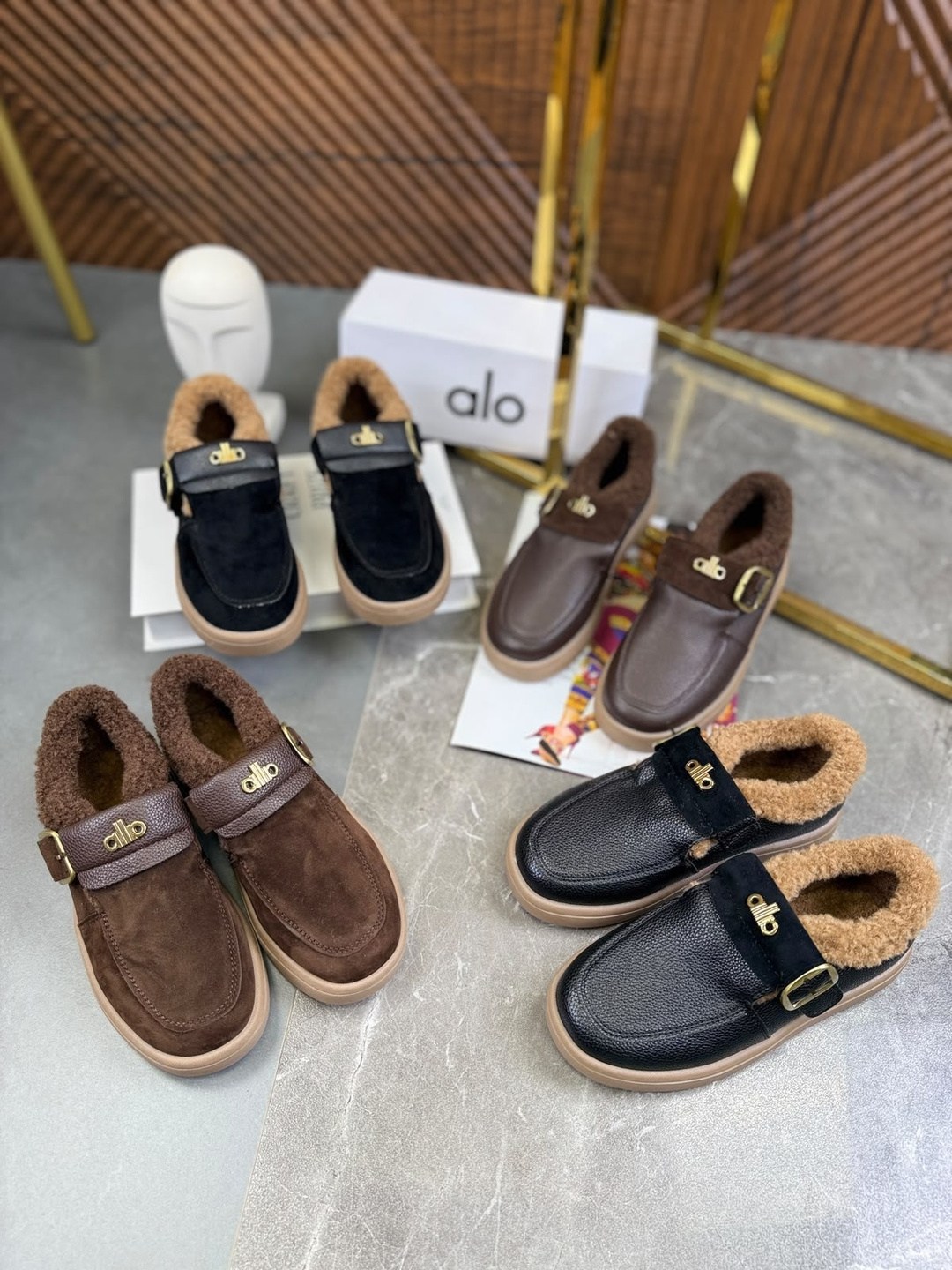 ,женские меховые лоферы gucci,женская ,меховая , теплая