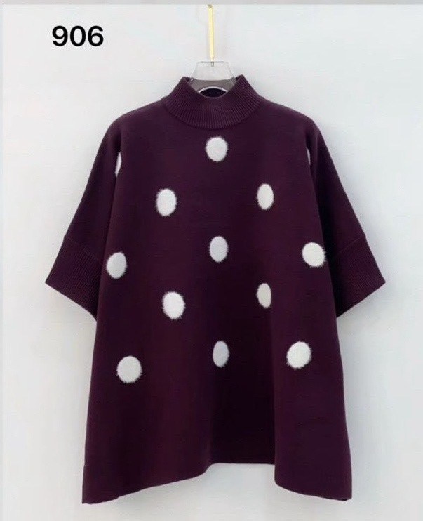 туника оверсайз ассиметричная х&ч fashion 218034081,кофта женская,туника женская,пончо,блузка в горох