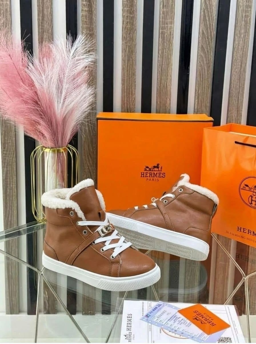кеды с натуральным мехом hermes,,женские кроссовки hermes,кеды hermes,hermes кроссовки
