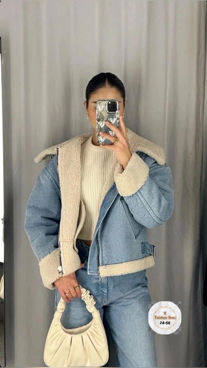куртка джинсовая утеплённая konessstyle,джинсовая куртка утепленная с эко мехом,дубленка джинсовая авиатор зимняя утепленная,куртка джинсовая,laemka джинсовая куртка утепленная с мехом оверсайз