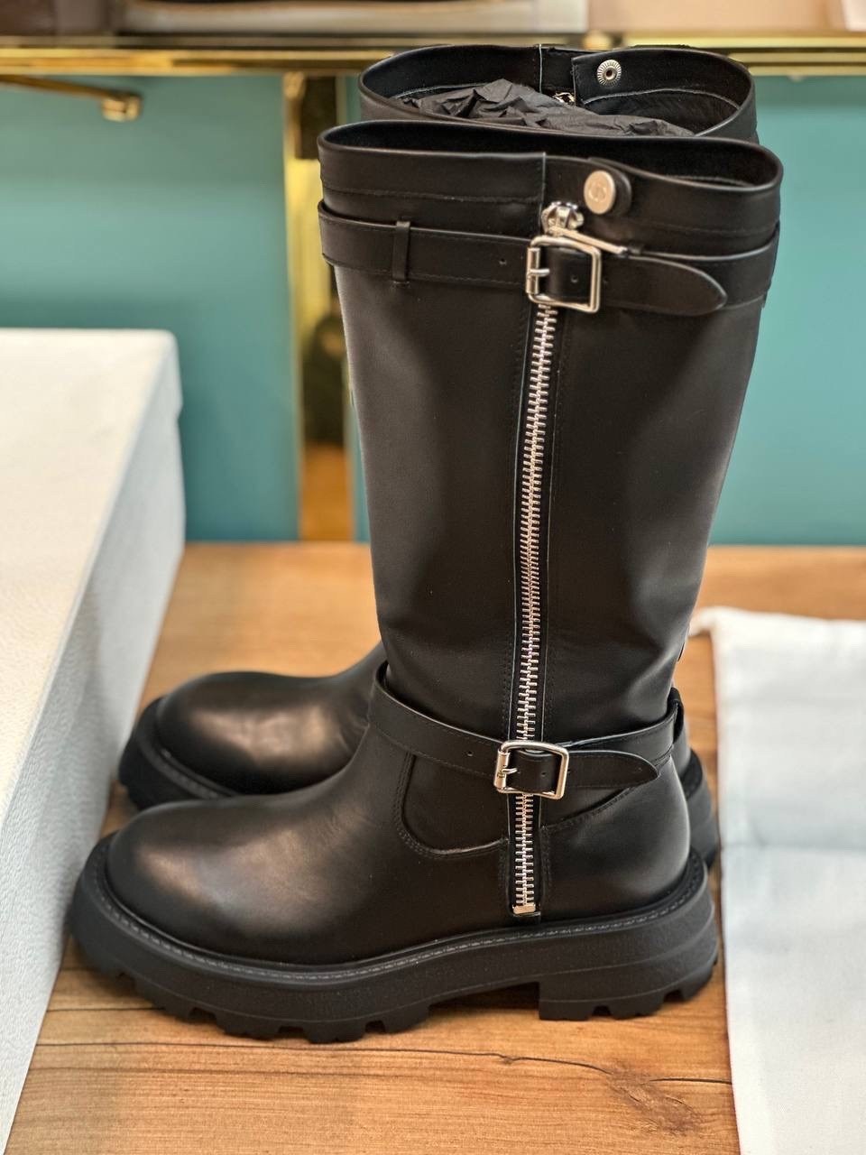кожаные сапоги saint laurent,кожаные сапоги,женские кожаные сапоги,hermes черные кожаные сапоги для женщин,