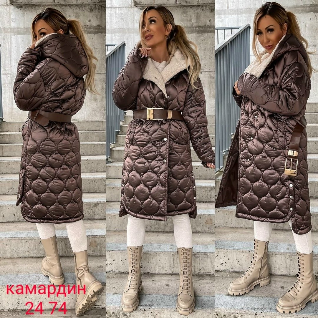 стеганое женское пальто,шикарная теплая куртка,удлиненная куртка,стеганое пальто с поясом,женское стёганное пальто под пояс с капюшоном