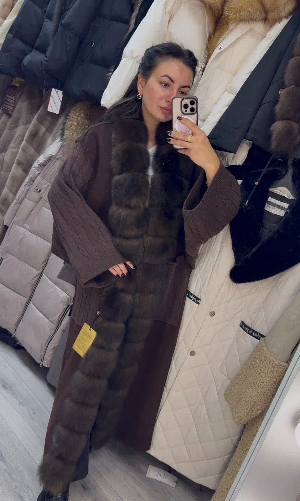 пальто с мехом,пальто с натуральным мехом соболя northfox,пальто меховое,женские пальто,шерстяное пальто
