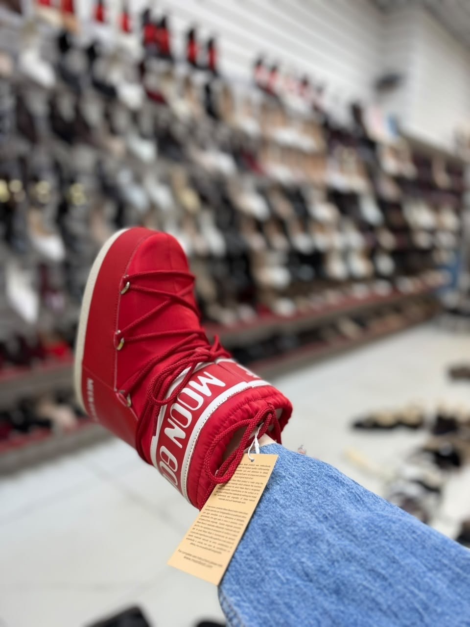 луноходы ботинки,луноходы женские,зимние ботинки mb icon low nylon moon boot красный,moon boot-детские зимние ботинки nylon rosso красный,